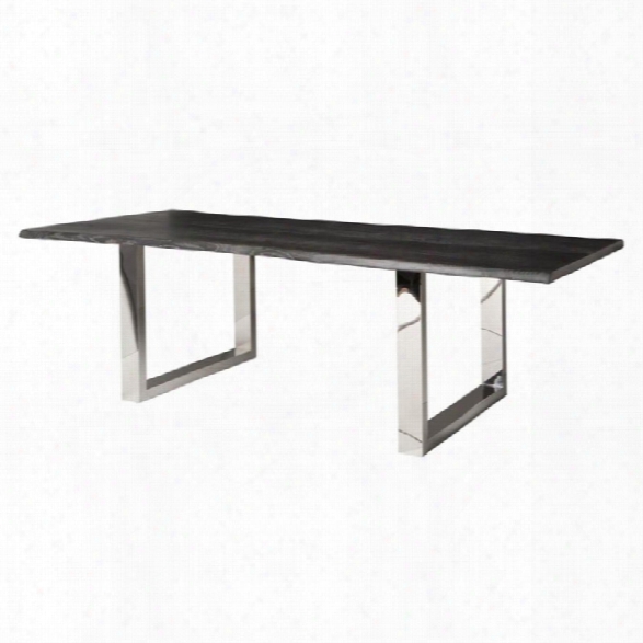 Nuevo Lyon 78 Dining Table In Oxidized Gray