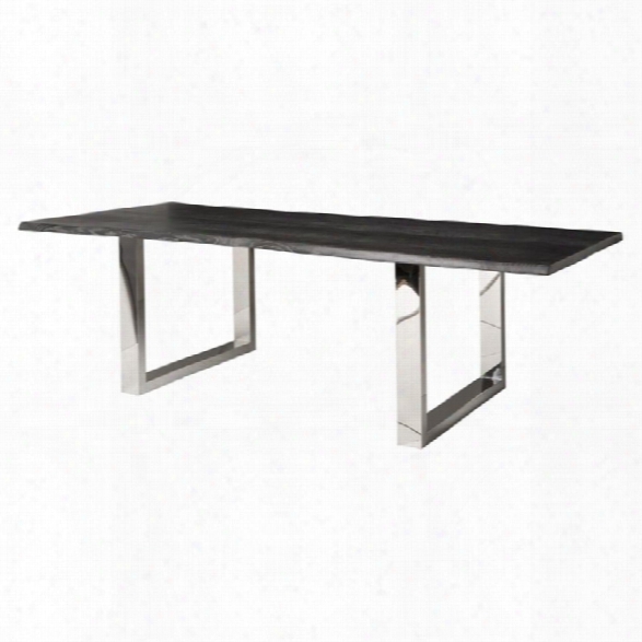 Nuevo Lyon 96 Dining Table In Oxidized Gray