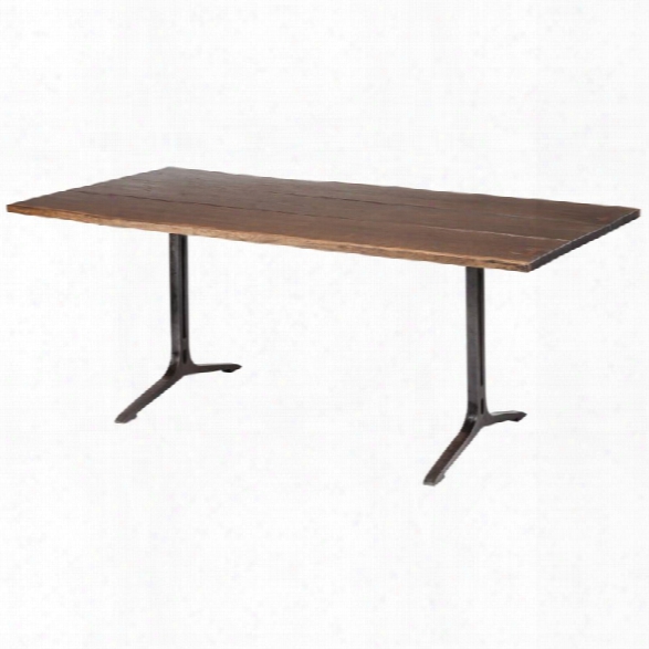 Nuevoo Samara 78 Dining Table In Seared Brown And Black