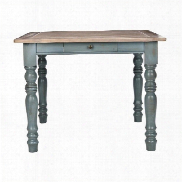 Safavieh Lena Pine Wood Dining Table In Pale Blue And Light Oak