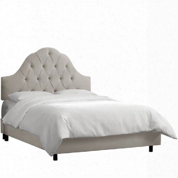 Skyline Furniture Arch Tufted Bed In Light Gray-twin