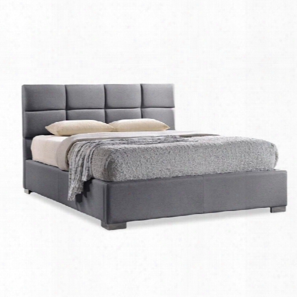 Sophie Upholstered King Platform Bed In Gray