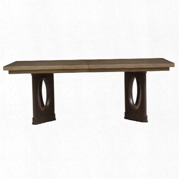 Stanley Furniture Virage Double Pedestal Dining Table In Basalt