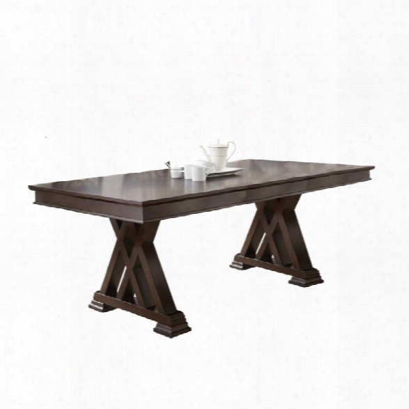 Steve Silver Adrian Dining Table In Espresso Cherry