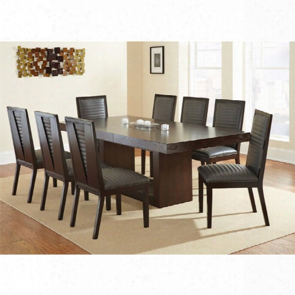 Steve Silver Antonio Dining Table With 18 Leaf In Cherry