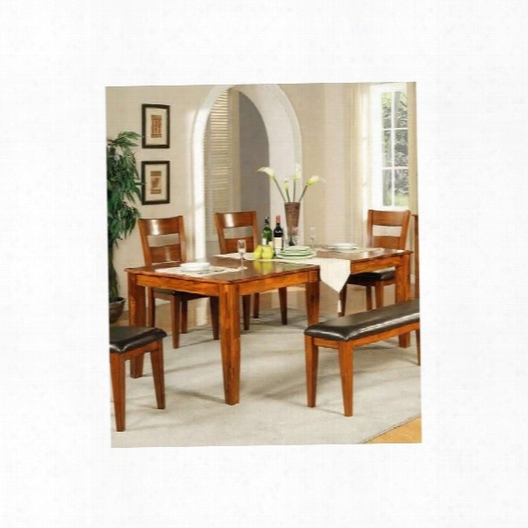 Steve Silver Company Mango Dining Table With 18 Inch Butterfly Leaf In Light Oak