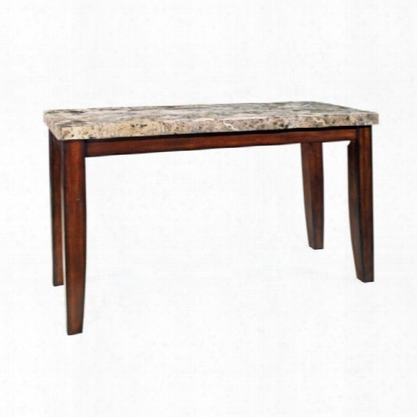 Steve Silver Company Montibello Marble Dining Table In Cherry