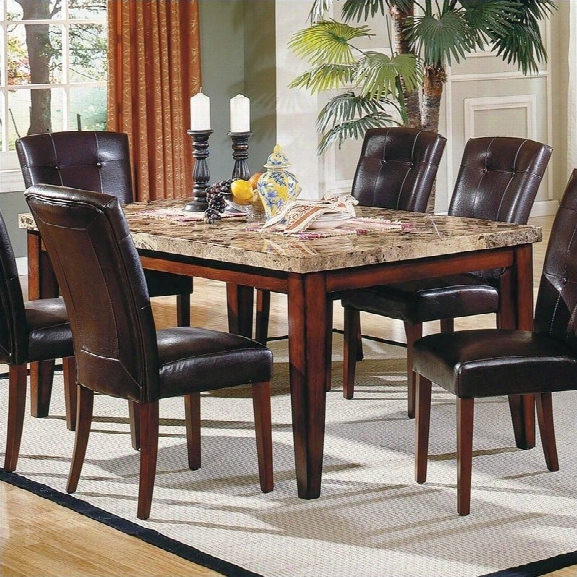 Steve Silver Company Montibello Rectangular Casual Dining Table In Rich Cherry Finish