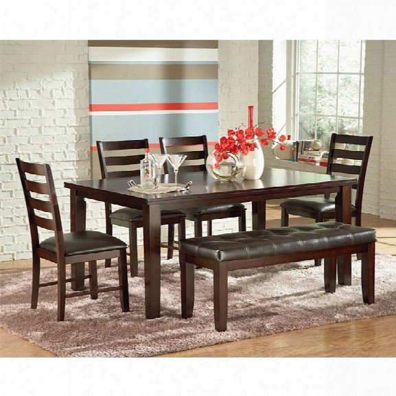 Steve Silver Sao Paulo Dining Table In Merlot Cherry