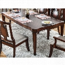 Furniture of America Kamella Traditional Dining Table in Brown Cherry