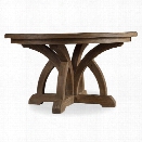 Hooker Furniture Corsica Round Extendable Dining Table in Light Wood