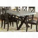 Liberty Furniture Keaton II Trestle Dining Table in Charcoal