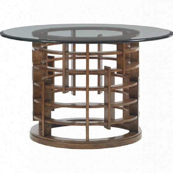 Tommy Bahama Island Fusion Meridian 60 Round Glass Dining Table