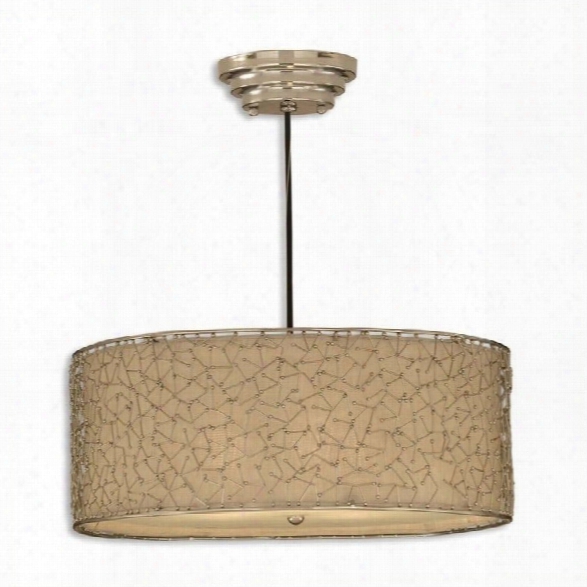 Uttermost Brandon Silver 3 Light Nickel Plated Drum Pendant