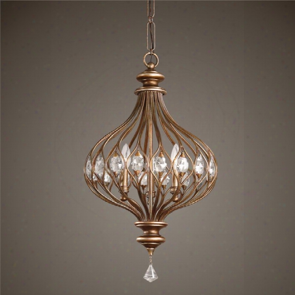 Uttermost Sabina 3 Light Pendant In Gold