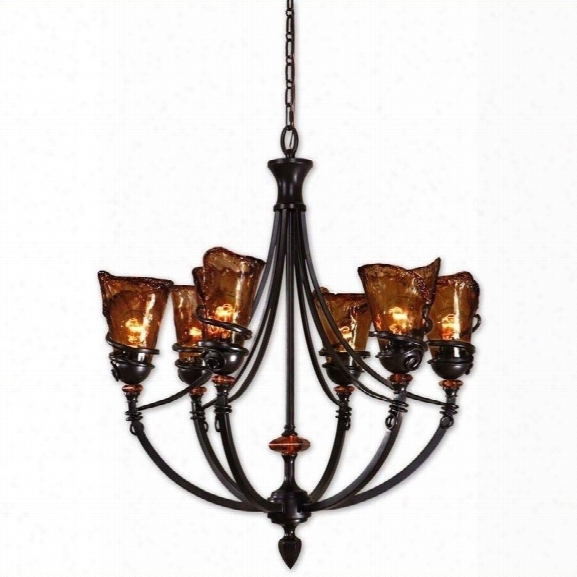 Uttermost Vitalia 6 Light Chandelier In Oil Rubbed Bronze