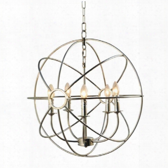 Yosemite Home Decor Shooting Star 5 Lights Mini Chandelier In Nickel Plated