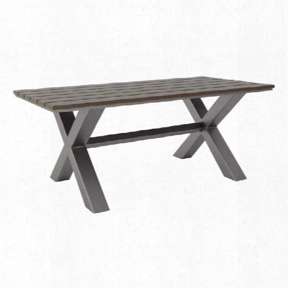 Zuo Bodega Dining Table In Industrial Gray And Brown