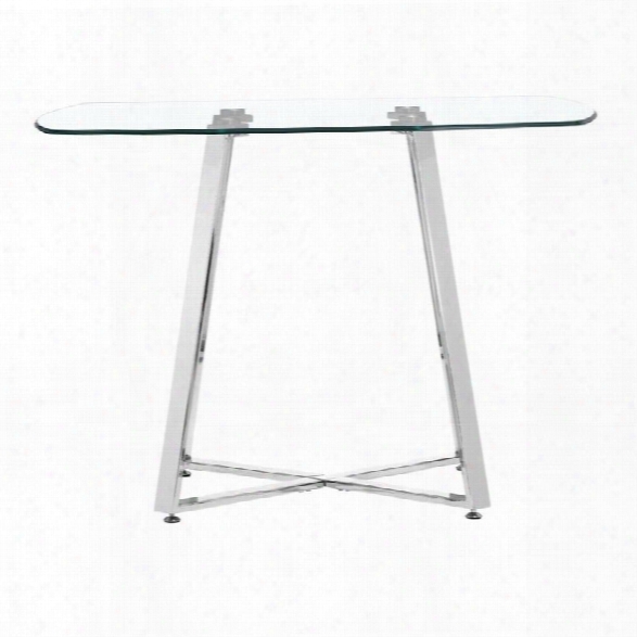 Zuo Lemon Drop Glass And Chrome Dining Table