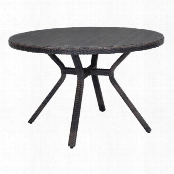 Zuo Mendocino Round Dining Table In Brown
