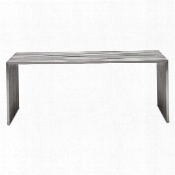 Zuo Novel Modern Dining Table In Stainless Steel
