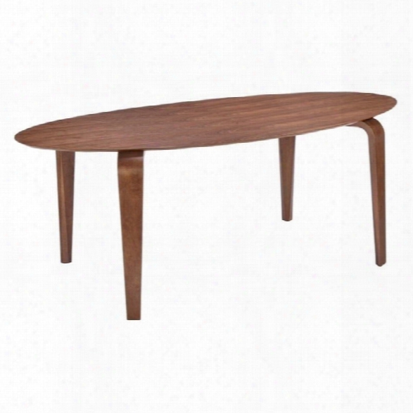 Zuo Virginia Key Round Dining Table In Walnut