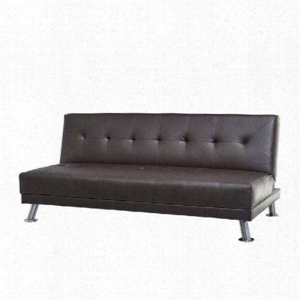 Abbyson Living Sheila Bonded Leather Convertible Sleeper Sofa In Dark Brown