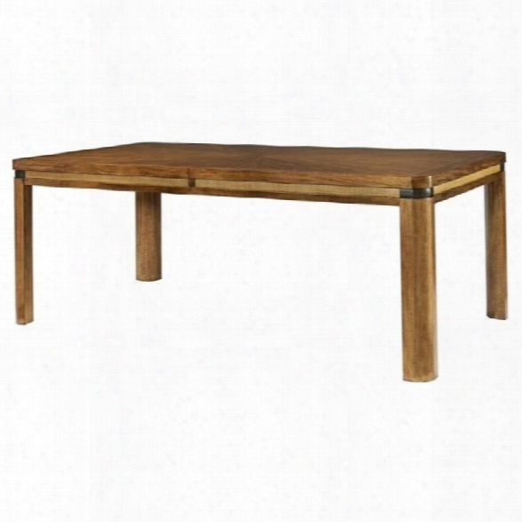 American Drew Grove Point Wood Dining Table In Warm Khaki