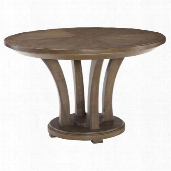 American Drew Park Studio 48 Round Wood Dining Table In Taupe