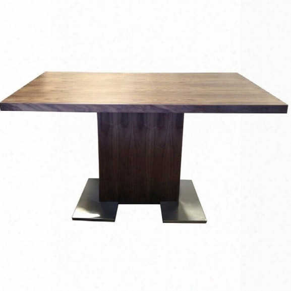 Armen Living Zenith Wood Dining Table In Brown