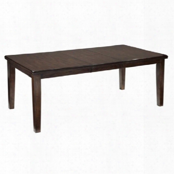 Ashley Haddigan Rectangular Butterfly Dining Table In Dark Brown