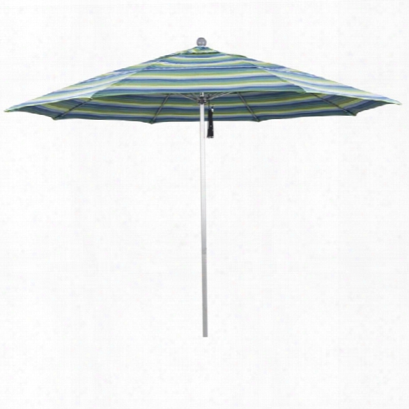 California Umbrella Venture 11' Silver Market Umbrella In Seaside