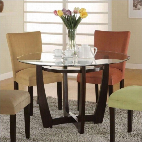 Coaster Bloomfield Round Dining Table In Cappuccino