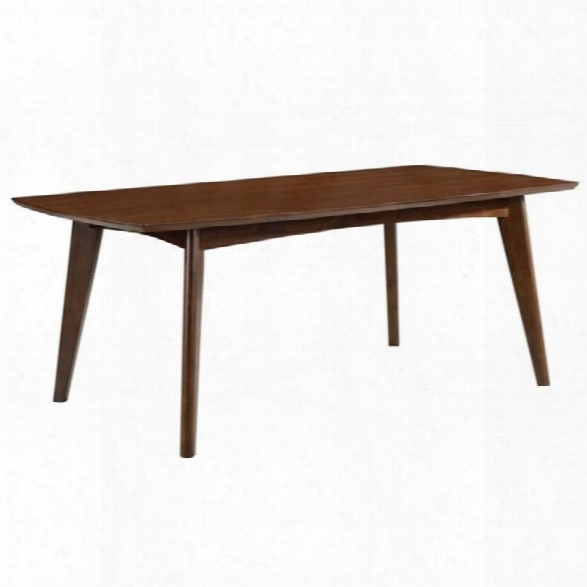 Coaster Malone Mid Century Modern Casual Dining Table In Walnut