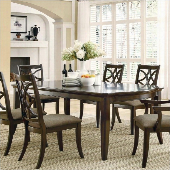 Coaster Meredith Dining Leg Dining Table With Leaf Extensions In Espresso