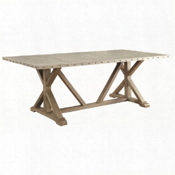 Coaster Webber Transitional Style Dining Table In Driftwood