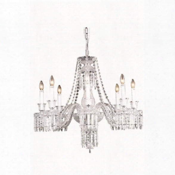 Elegant Lighting Majestic 32 8 Light Elegant Crystal Chandelier