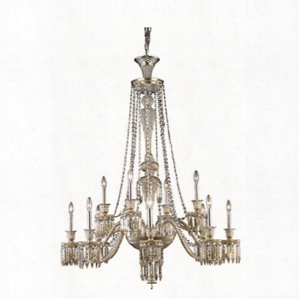 Elegant Lighting Majestic 42 12 Light Elegant Crystal Chandelier