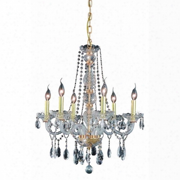 Elegant Lighting Verona 24 6 Light Spectra Crystal Chandelier