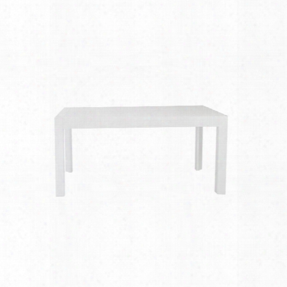 Eurostyle Adara Rectangle Extension Table In White Lacquer