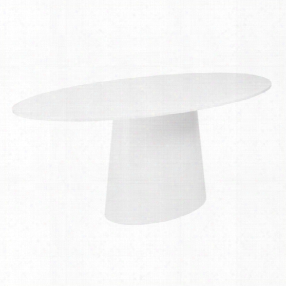 Eurostyle Deodat Oval Dining Table In Matte White