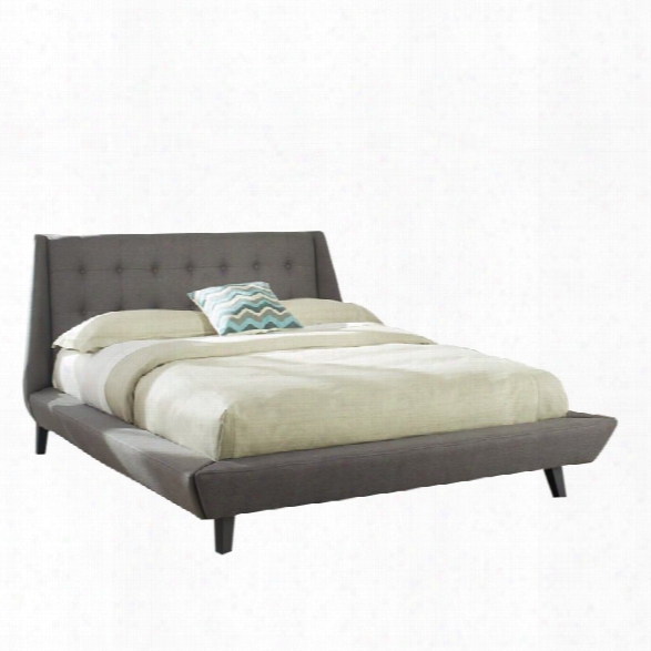 Fashion Bed Prelude Upholstered King Platform Bed In Ash