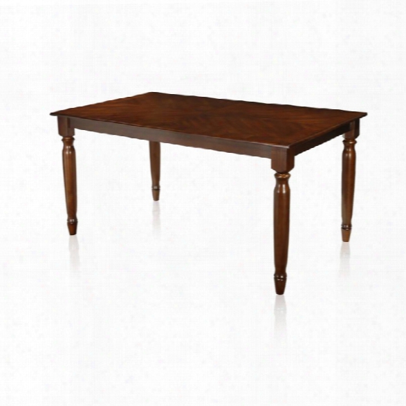 Furniture Of America Acord Dining Table In Dark Oak