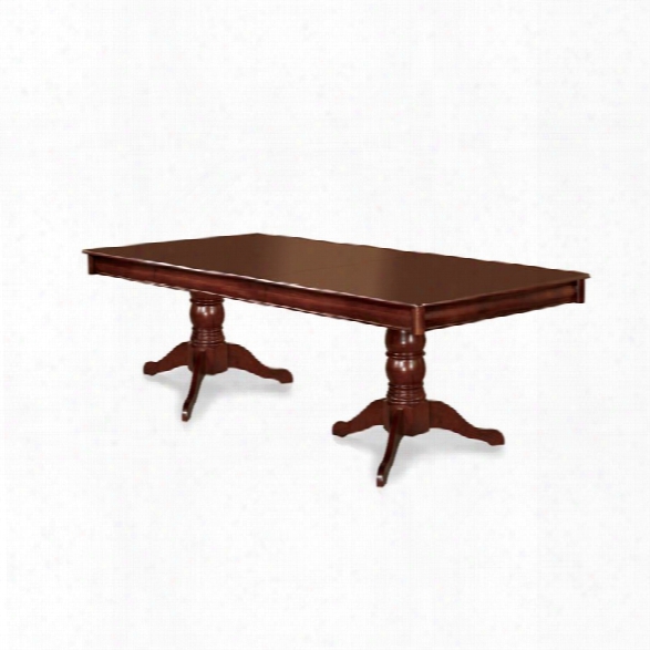 Furniture Of America Annson Extendable Double Pedestal Dining Table