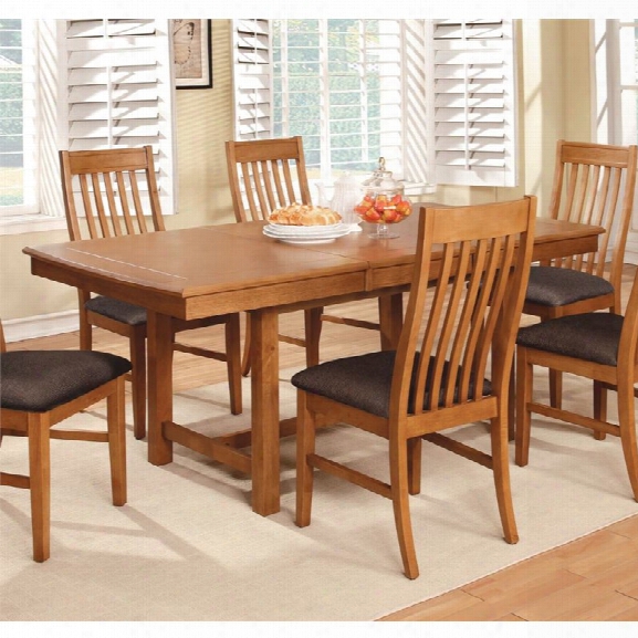 Furniture Of America Featherstone Extendable Dining Table In Oak