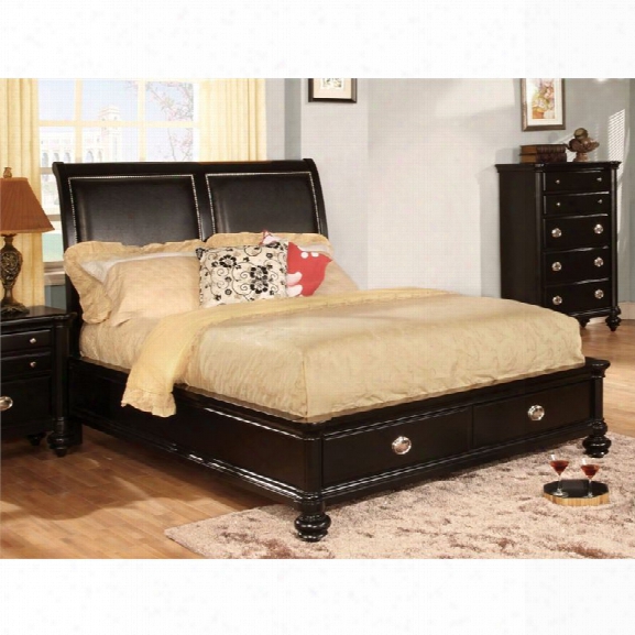 Furniture Of America Helene King Storage Platform Bed In Black