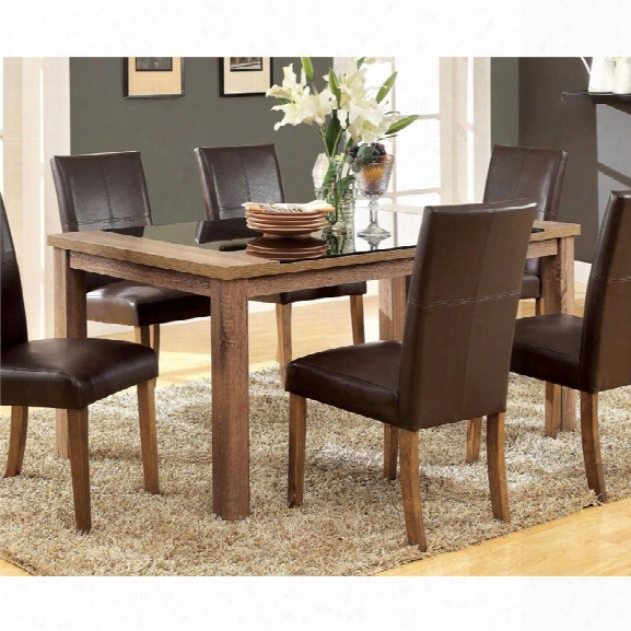 Furniture Of America Kiracha Dining Table In Light Oak