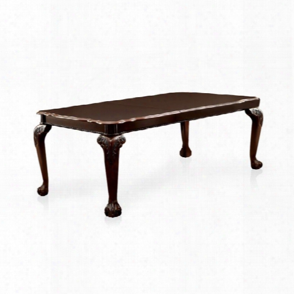 Furniture Of America Mastens Extendable Dining Table In Cherry