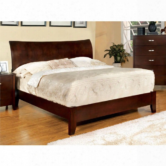 Furniture Of America Ownby King Paltform Bed In Brown Cherry