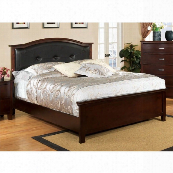 Furniture Of America Pruden King Panel Bed In Brown Cherry